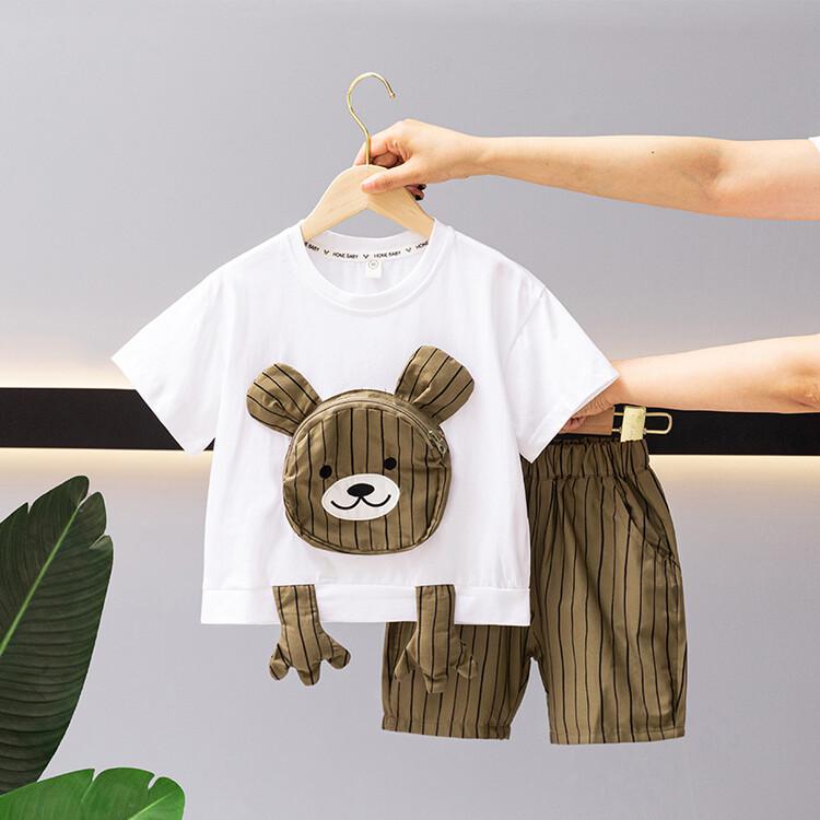 LN23752# 包包熊短套童裝批發童裝服飾貨源儿童服装
